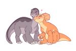  &lt;3 2019 apatosaurus cera ceratopsian digital_media_(artwork) dinosaur diplodocid don_bluth duo feral littlefoot ornithischian reptile sauropod scalie simple_background smu the_land_before_time triceratops white_background 