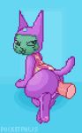  ahegao animal_crossing animated anus butt clothing domestic_cat dress felid feline felis female happy living_toy looking_pleasured machine male male/female mammal meow_(animal_crossing) nintendo paws penis pocketpaws robot screen sex sprite vaginal video_games whiskers 