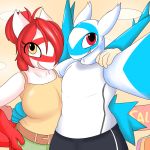  big_breasts breasts female latias latios legendary_pok&eacute;mon male nintendo pok&eacute;mon pok&eacute;mon_(species) selfie starit video_games 