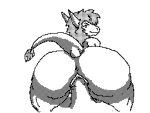  4:3 animated athletic big_butt butt elmo-san female first_person_view fish flipnote_studio galina low_res male marine nude penis pussy rear_view scalie sea_serpent sex shark thick_thighs wet 