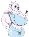  anthro big_breasts breasts canid canine canis clothed clothing cumu curvy_figure eyewear female fur glasses mammal owo simple_background thehoodeddragon thick_thighs uwu voluptuous wide_hips wolf 
