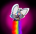  canid canine decapitation digital_media_(artwork) dinosaursgorawr_(artist) fox hi_res mammal rainbow rainbow_blood severed_head 