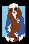  anthro big_breasts bird_dog breasts brown_eyes caek canid canine canis clothed clothing cocker_spaniel digital_media_(artwork) domestic_dog female fur huge_breasts hunting_dog kammymau looking_at_viewer mammal solo spaniel 