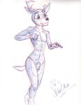  absurd_res anthro bluedmoka cervid girly hi_res male mammal nude 