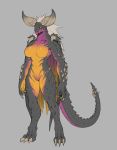  absurd_res anthro capcom claws dragon elder_dragon female hi_res kumaxcross monster_hunter nergigante nude reptile scalie simple_background solo video_games 