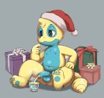  animate_inanimate anthro balls bodily_fluids caprino_bencivenni christmas cub dunsparce foreskin genital_fluids gift golden_shower half-closed_eyes half-erect holidays lambent male narrowed_eyes navel nintendo nipples nude pee_in_a_cup peeing penis pok&eacute;mon pok&eacute;mon_(species) sinistea sitting solo uncut urine video_games watersports young 