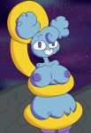  areola big_blue_bubble big_breasts blue_body blue_fur blue_hair breasts dawn_of_fire female fur hair humanoid instrument_(disambiguation) my_singing_monsters nipples not_furry pigtails purple_nipples solo sooza space spaghettibananas video_games 