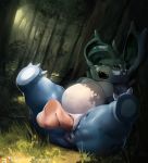  2019 3_toes anthro anthro_penetrated anus balls blue_body blue_skin butt chair claws countershade_torso countershading detailed_background disembodied_penis duo erection fangs female female_penetrated forest furniture grass half-closed_eyes human human_on_anthro human_penetrating human_penetrating_anthro humanoid_penis interspecies leaf leaning leaning_back male male/female male_penetrating male_penetrating_female mammal narrowed_eyes nidorina nintendo open_mouth overweight penetration penis pok&eacute;mon pok&eacute;mon_(species) pussy reclining sex shaded shadow sitting slipperycupcake solo_focus spread_legs spreading tan_body tan_skin teeth thick_thighs toe_claws toes tongue tree vaginal vaginal_penetration video_games white_body white_claws white_skin wood 