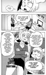  anthro clothed clothing comic computer cookie_(furryfight_chronicles) daigaijin dialogue duo english_text female furryfight_chronicles lagomorph leporid mammal rabbit rodent saniko sciurid text tree_squirrel 
