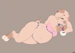  absurd_res dessert domestic_pig eating female food hi_res ice_cream mammal suid suina sus_(pig) urbansaint 