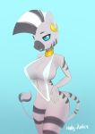  absurd_res anthro big_breasts breasts equid equine friendship_is_magic hi_res holly-roller huge_breasts mammal my_little_pony solo zebra zecora_(mlp) 