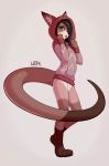  2017 anthro barefoot black_hair black_nose blush brown_body cecil_maye clothing girly hair hoodie looking_at_viewer lutrine male mammal mustelid open_mouth solo topwear ultrabondagefairy 