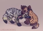  bodily_fluids comfort crying duo hyaenid mammal mr-lemur sad spotted_hyena striped_hyena tagme tears 