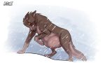  abdominal_bulge absurd_res artca9 balto balto_(film) belly bestiality big_belly canid canine canis domestic_dog feral feral_pred full_belly hi_res larger_feral male mammal post_vore size_difference snow snowing soft_vore stomach story story_in_description vore wolf 