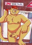  absurd_res anthro chance_furlong clothing erection felid feline hanna-barbera hat headgear headwear hi_res humanoid_penis male mammal penis selfie solo swat_kats syaokitty 