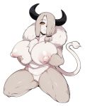  absurd_res anthro big_breasts bovid breasts erect_nipples felid feline female hair hair_over_eye hi_res holding_breast horn huge_breasts looking_at_viewer mammal nipples nude one_eye_obstructed pussy slightly_chubby slugbox thick_thighs 