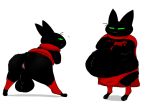  anus balls belly big_balls black_body black_fur bulge butt cartoon_network da~blueguy digitigrade domestic_cat felid feline felis fur green_eyes male mammal mao_mao:_heroes_of_pure_heart overweight sheriff_mao_mao_mao 