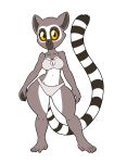 anthro baikoko_island_(tansau) big_head bikini breasts cleavage clothed clothing female lemur long_tail looking_at_viewer mammal primate smile strepsirrhine swimwear tansau wide_hips 