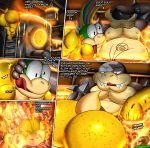  balls big_butt butt cannonball comic eyes_closed forced forced_oral koopa koopaling ladder lava lemmy_koopa looking_down male male/male mario_bros morton_koopa_jr. nintendo nobody147 oral penis scalie sex text tongue tongue_out video_games 