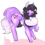  &lt;3 &lt;3_eyes 2019 alternate_species animate_inanimate black_hair bose bulge busty_feral choker cutie_mark equid equine female feral green_eyes hair horse jewelry mammal my_little_pony necklace pony rubber simple_background solo sorez white_background 