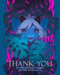  5_fingers anthro cute_fangs daria_arbuz english_text fingers fur hair horn looking_at_viewer neon open_mouth plant smile solo standing text white_pupil 