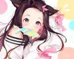  animal_ears kamado_nezuko kimetsu_no_yaiba nekomimi uosaasou 