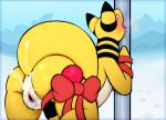  2019 after_sex ampharos anus blush bodily_fluids bound butt christmas cum cum_drip cum_in_pussy cum_inside cum_on_rear digital_media_(artwork) dripping female forced genital_fluids hi_res holidays looking_back mammal nintendo open_mouth outside pok&eacute;mon pok&eacute;mon_(species) presenting presenting_hindquarters pussy pussy_juice restrained ribbons slit solo thick_tail thick_thighs tongue tongue_out tongue_stuck video_games visionaryserpent 
