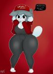  anthro big_breasts breasts cleavage clothed clothing female hair huge_thighs mammal retrosolfunk tem temmie_(undertale) thick_thighs undertale video_games wide_hips 
