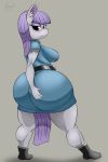  anthro big_breasts big_butt blush breasts butt clothing dress equid equine female friendship_is_magic hand_on_butt huge_butt mammal maud_pie_(mlp) my_little_pony tracer_painter 