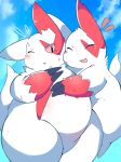  blush claws hug nintendo overweight pok&eacute;mon pok&eacute;mon_(species) rokacake video_games zangoose 