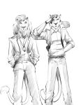  detective dio_lugold domestic_cat felid lion mammal mikeknight19 pantherine police sketch tiger world_of_fortune yan_xulong 