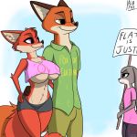  1:1 absurd_res age_difference albinefox angry anthro big_breasts big_butt breasts butt canid canine clothed clothing cuckold daughter disney fan_character father father_and_child father_and_daughter female fox hi_res humor incest isabelle_wilde judy_hopps male male/female mammal meme midriff nick_wilde parent parent_and_child simple_background skimpy tongue tongue_out under_boob unrequited_love zootopia 
