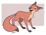  2016 black_nose border canid canine cheek_tuft chest_tuft dipstick_tail disney facial_tuft fangs feral fox green_eyes leg_markings mammal markings multicolored_tail nick_wilde open_mouth open_smile red_fox rikuta_tp simple_background smile socks_(marking) solo teeth tuft white_border zootopia 