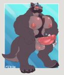  2019 4_toes 5_fingers anthro balls baseball_cap beard big_muscles big_nipples big_pecs big_penis black_hair black_nose body_hair canid canine canis chest_hair clothing coach_mika digitigrade erection facial_hair fingers fur grey_body grey_fur hair happy_trail hat hat_only headgear headwear huge_muscles huge_penis licking licking_lips looking_at_viewer male mammal merong mostly_nude multicolored_body multicolored_fur muscular muscular_male nipples pecs penis pink_nipples pink_penis pink_tongue solo toes tongue tongue_out two_tone_body two_tone_fur vein veiny_penis wolf yellow_eyes 