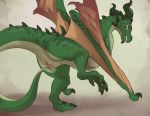  2019 anus butt claws dragon female feral looking_at_viewer looking_back membrane_(anatomy) membranous_wings nude otherwords presenting presenting_hindquarters pussy scalie selara simple_background solo wings wyvern 