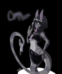  2019 amhidden anthro bottomwear cammy_leon chameleon clothed clothing digital_media_(artwork) female hair lizard long_tongue looking_at_viewer panties reptile scalie simple_background smile solo tongue tongue_out topwear underwear 