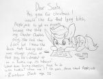  1:1 2019 christmas english_text equid equine female feral friendship_is_magic hair holidays letter mammal monochrome my_little_pony pterippus rainbow_dash_(mlp) simple_background solo text tjpones white_background wings writing_(disambiguation) 