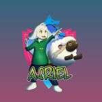  ambiguous_gender anthro asriel_dreemurr badge boss_monster bovid caprine clothing feral fur grass horn long_ears mammal nintendo open_mouth persegan pok&eacute;mon pok&eacute;mon_(species) simple_background undertale video_games white_body white_fur white_wool wool_(fur) wooloo young 