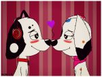  101_dalmatian_street 101_dalmatians bandanna brother brother_and_sister canid canine canis collar cub d.j._(101_dalmatians) da_vinci_(101_dalmatians) dalmatian disney domestic_dog female feral headphones male mammal marothedarkrabbit_(artist) sibling sister young 