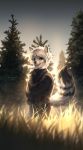  2019 anthro canid canine clothed clothing day detailed_background digital_media_(artwork) eyebrows eyelashes fox grass lukiri male mammal outside sky solo tree 