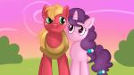  big_macintosh_(mlp) duo equid equine feral friendship_is_magic horn jbond mammal my_little_pony outside smile sugar_belle_(mlp) unicorn 