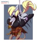  absurd_res anthro avian big_breasts breasts cleavage clothed clothing costume derpy_hooves_(mlp) equid equine female friendship_is_magic gryphon hi_res male mammal mrkashkiet my_little_pony pterippus wings 