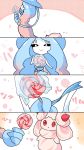  &lt;3 2019 aclermie black_sclera blue_hair candy comic duo female food goo_creature hair hatterene humanoid japanese_text lollipop long_hair nintendo open_mouth pok&eacute;mon pok&eacute;mon_(species) red_eyes seri_saku00 smile text video_games white_eyes wrapper 