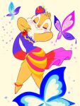  anklet anthro arthropod blush butterfly chipmunk clarice_(disney) clothed clothing disney dress eyelashes feet female fingers fur ground_squirrel insect invalid_tag jewelry lepidopteran mammal red_nose rodent sciurid simple_background smile tan_body tan_fur xxxokixxxcla 