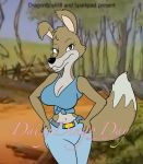  2019 anthro big_breasts blinky_bill_(series) breasts canid canine canis clothed clothing curvaceous curvy_figure daisy_dingo digital_media_(artwork) dingo dragonboy618 female hi_res looking_at_viewer mammal poster promo smile solo sparkpad voluptuous wide_hips 