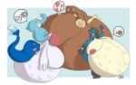  anthro areola belly big_belly big_breasts blue_body blue_eyes blue_fur blue_hair blush breasts brown_body brown_fur canid canine digital_media_(artwork) female fur growth hair huge_breasts hyper hyper_belly hyper_breasts hyper_pregnancy lagomorph long_hair lopunny lucario mammal navel nintendo nipples nude open_mouth pok&eacute;mon pok&eacute;mon_(species) pregnant primarina simple_background smile story story_in_description thick_thighs trcfan video_games 