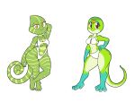  baikoko_island_(tansau) bald big_butt bikini breasts butt camel_toe chameleon claws cleavage clothed clothing curled_tail duo female gecko horn invalid_tag lizard long_tail navel pose reptile scalie short_stack smile smirk swimwear tansau thick_thighs yellow-throated_day_gecko 