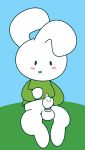  balls bodily_fluids cum dan_(miffy) dick_bruna genital_fluids male masturbation miffy_and_friends penis solo sunofureiku tapering_penis 