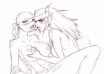  female gargoyles kissing lazydez plain_background reptile scalie sex teenage_mutant_hero_turtles teenage_mutant_ninja_turtles turtle venus_de_milo venus_de_milo_(tmnt) white_background 