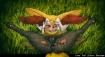  anthro anus blush bodily_fluids braixen female grass nintendo owlalope pok&eacute;mon pok&eacute;mon_(species) pussy sex_toy shaking solo spread_legs spreading sweat trembling tush vibrator video_games 